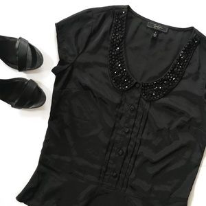 JESSICA SIMPSON • rhinestone peplum blouse